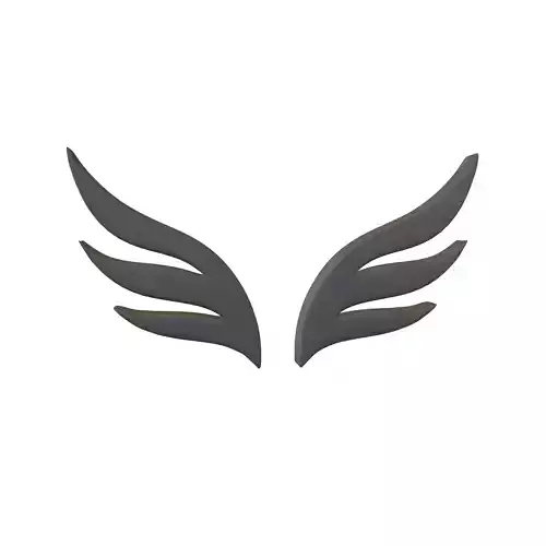 Wing Symbol v6 001 Low-poly 3D model