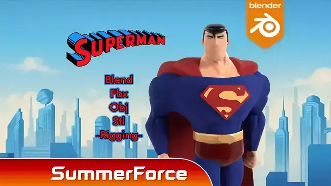 Superman - DC Animated Universe 3D model