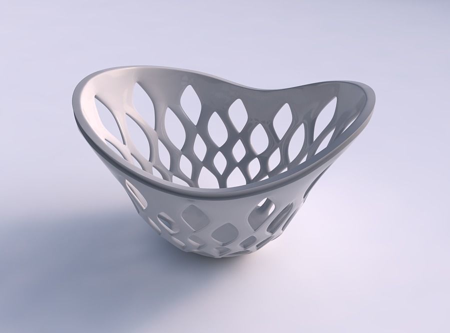 Bowl seed shell with smooth beveled cuts and extruded top tap... 3D print model_0