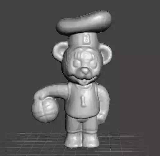 BIMBO CHEF BEAR BASEBALL PLAYER VINTAGE FIGURE MODEL TOY 80s