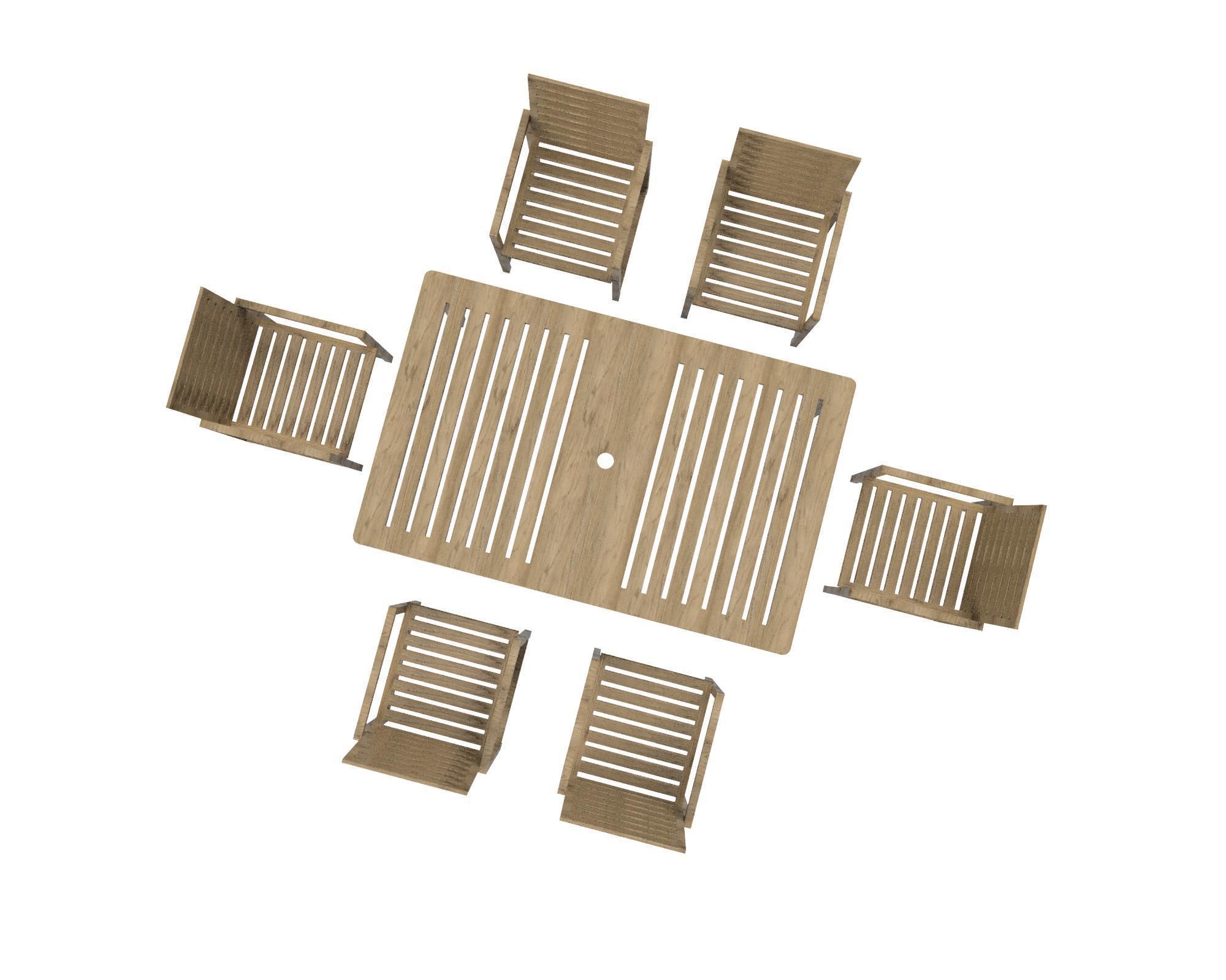 Wooden table 3D model_2