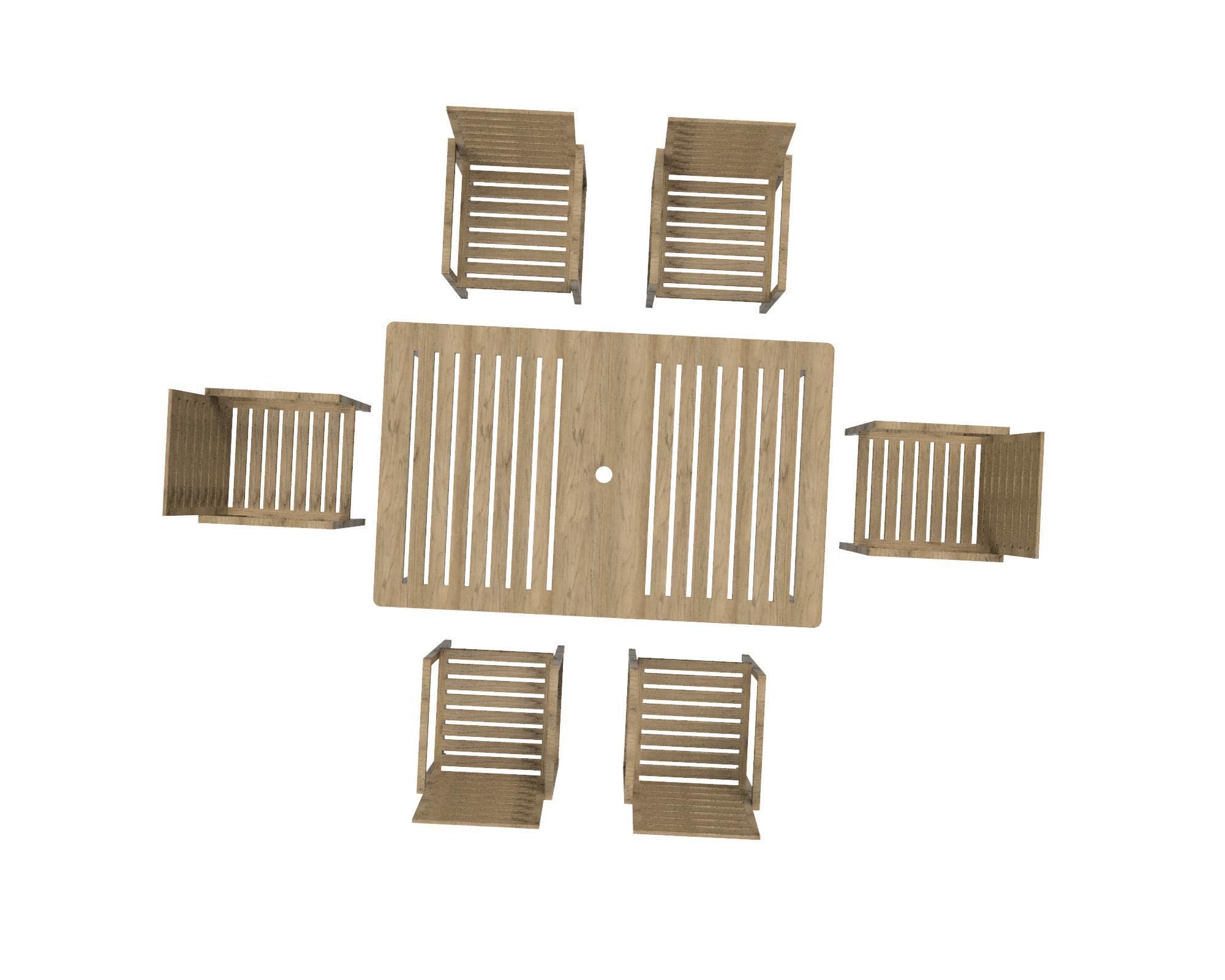 Wooden table 3D model_3