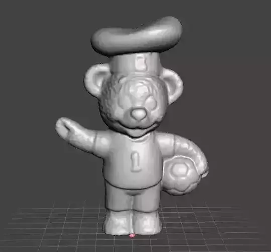 BIMBO CHEF BEAR SOCCER PLAYER VINTAGE FIGURE MODEL GASHAPON 80s