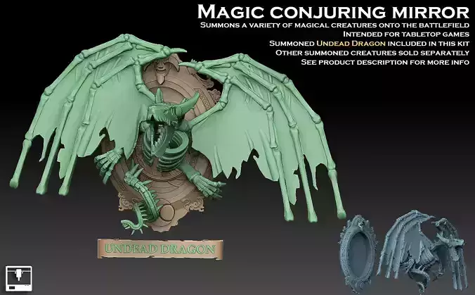 Magic Conjuring Mirror Undead Version 3D print model
