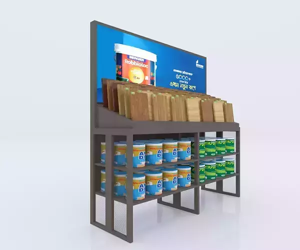 Metal board paint Display Gondola Rack