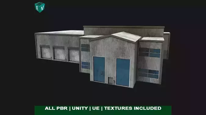 Old Dirty Garage with Interior All PBR Unity UE Textures