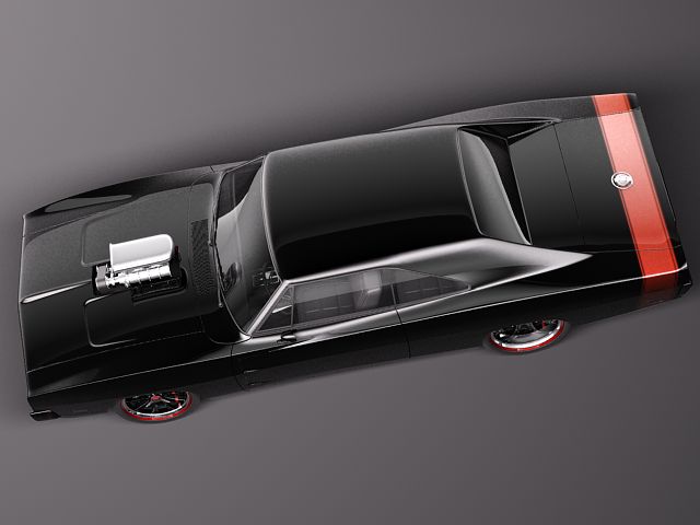 Dodge Charger 1969 custom 3D model_7