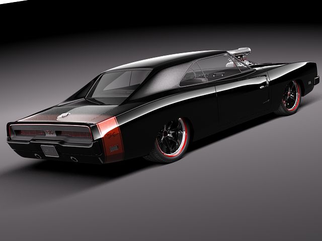 Dodge Charger 1969 custom 3D model_4