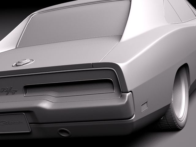 Dodge Charger 1969 custom 3D model_10
