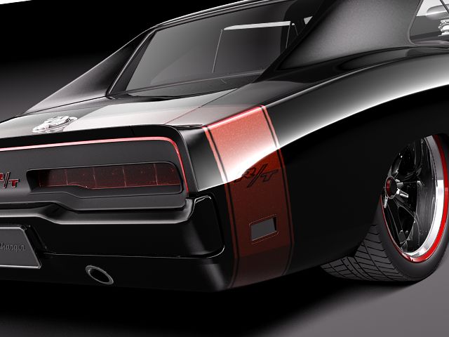 Dodge Charger 1969 custom 3D model_3