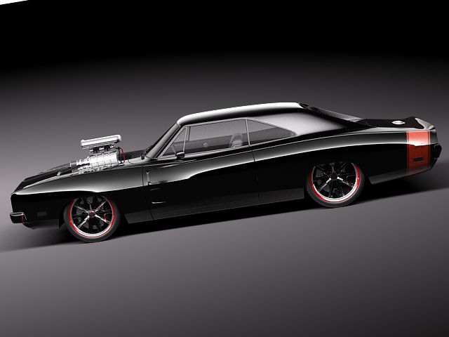 Dodge Charger 1969 custom 3D model_6