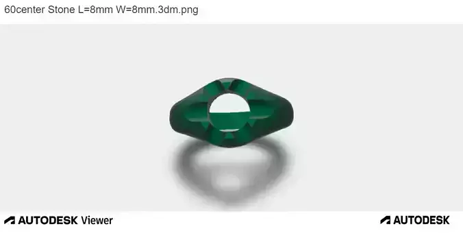 Elegant Mens 3D Ring Model with Round Center Stone
