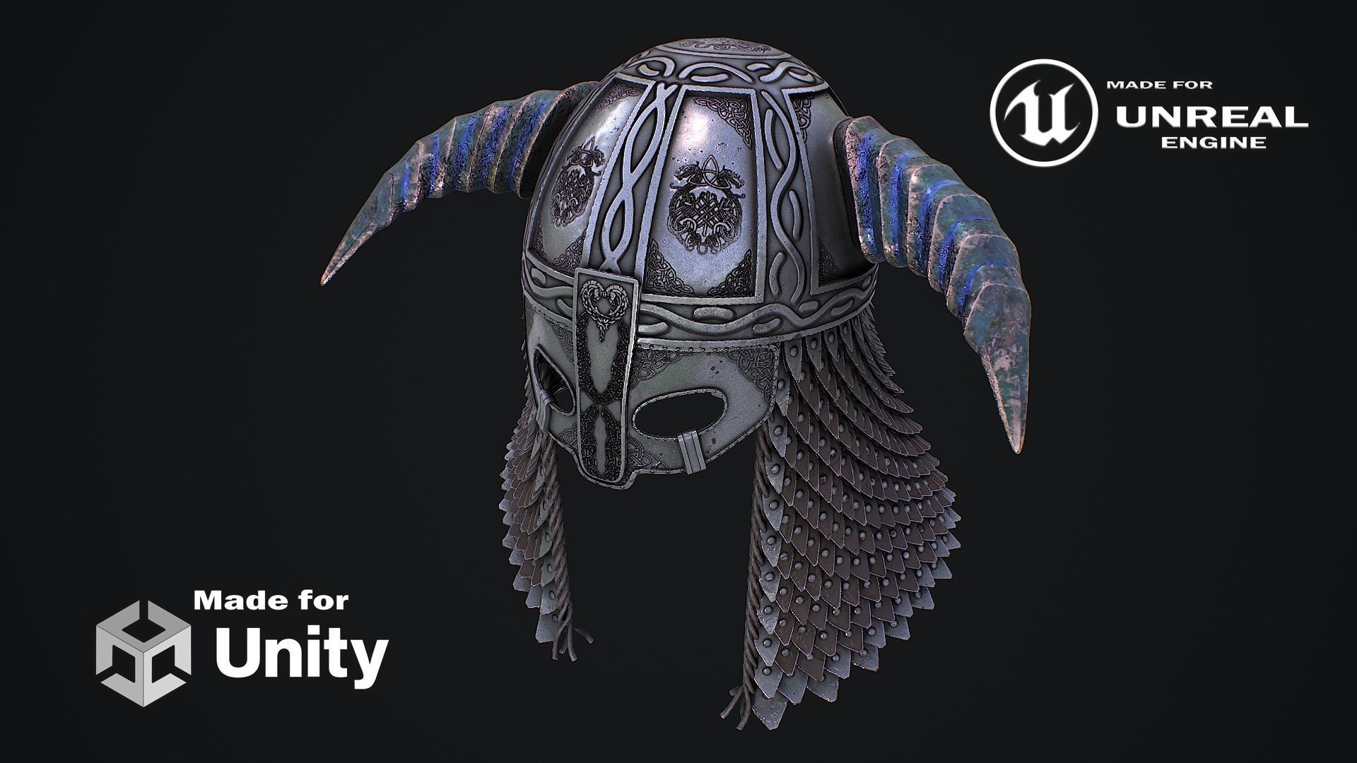 Medieval Helmet 3D Model Low-poly 3D model_3