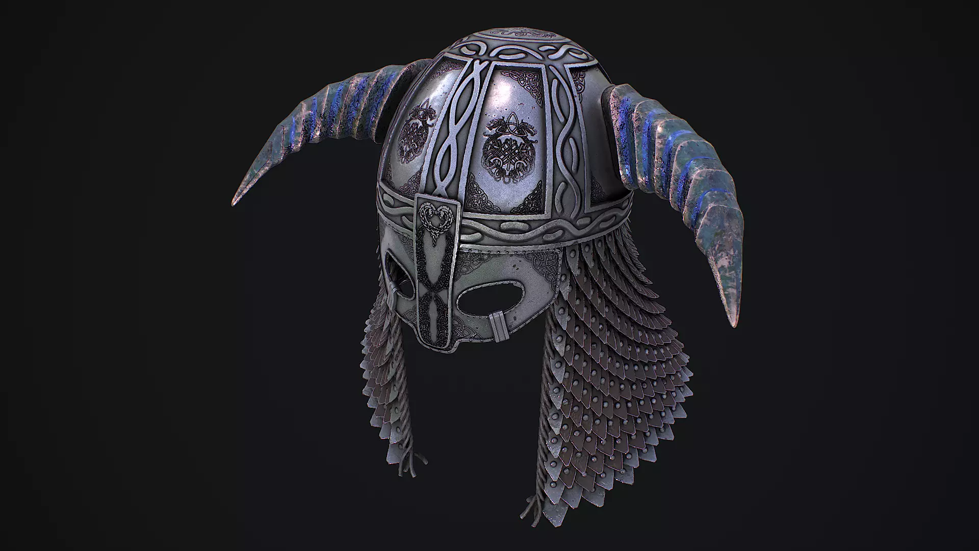 Medieval Helmet 3D Model Low-poly 3D model_0