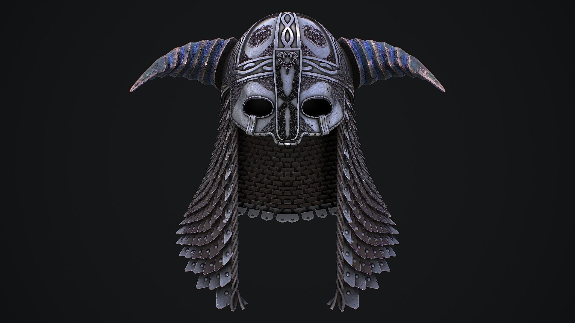 Medieval Helmet 3D Model Low-poly 3D model_7