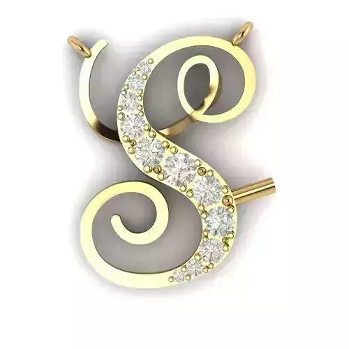 Letters necklace pendant