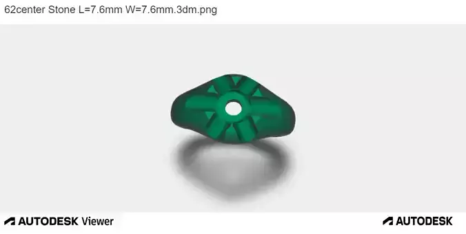 Elegant Mens 3D Ring Model with Round Center Stone