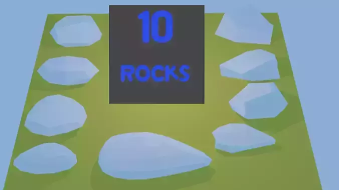 Low poly stones for a small project