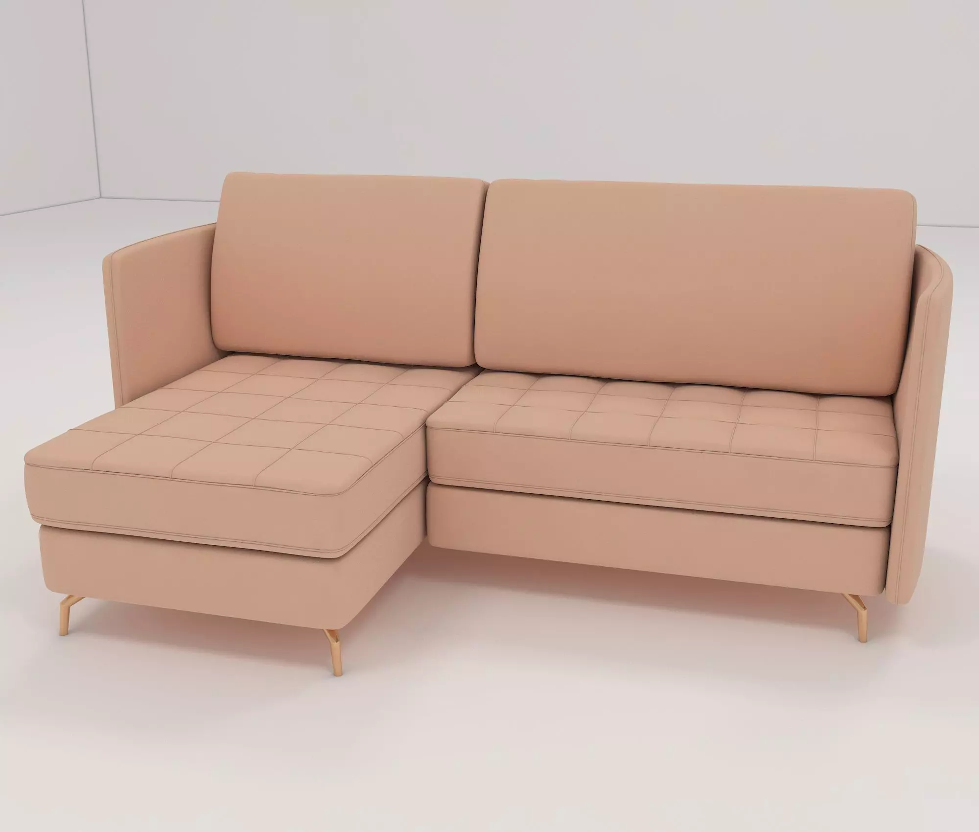 L-SHAPE SOFA Low-poly 3D model_0