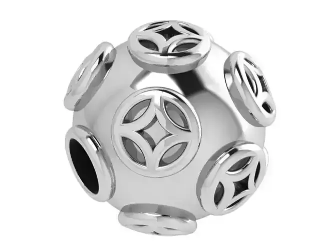 Round Pendant With Stars 3687