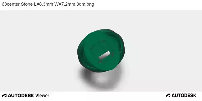 Exquisite Mens 3D Ring Model with Emerald-Cut Center Stone 