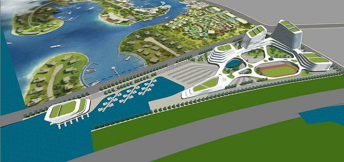 SU model of service center office and commercial building 3D model 5