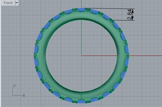 Ring With Princess Cut Diamonds 3695 3D print model_5