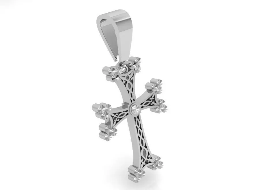 Cross Pendant 3701 3D print model_0