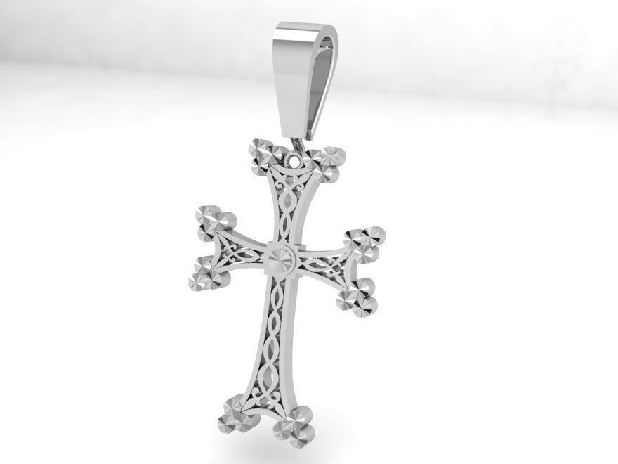 Cross Pendant 3701 3D print model_2