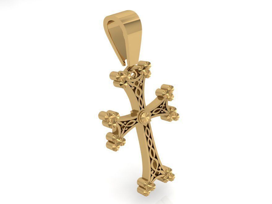Cross Pendant 3701 3D print model_1