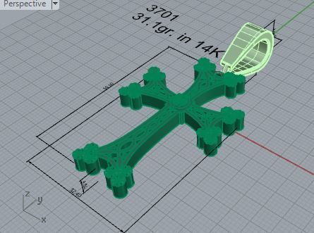 Cross Pendant 3701 3D print model_7