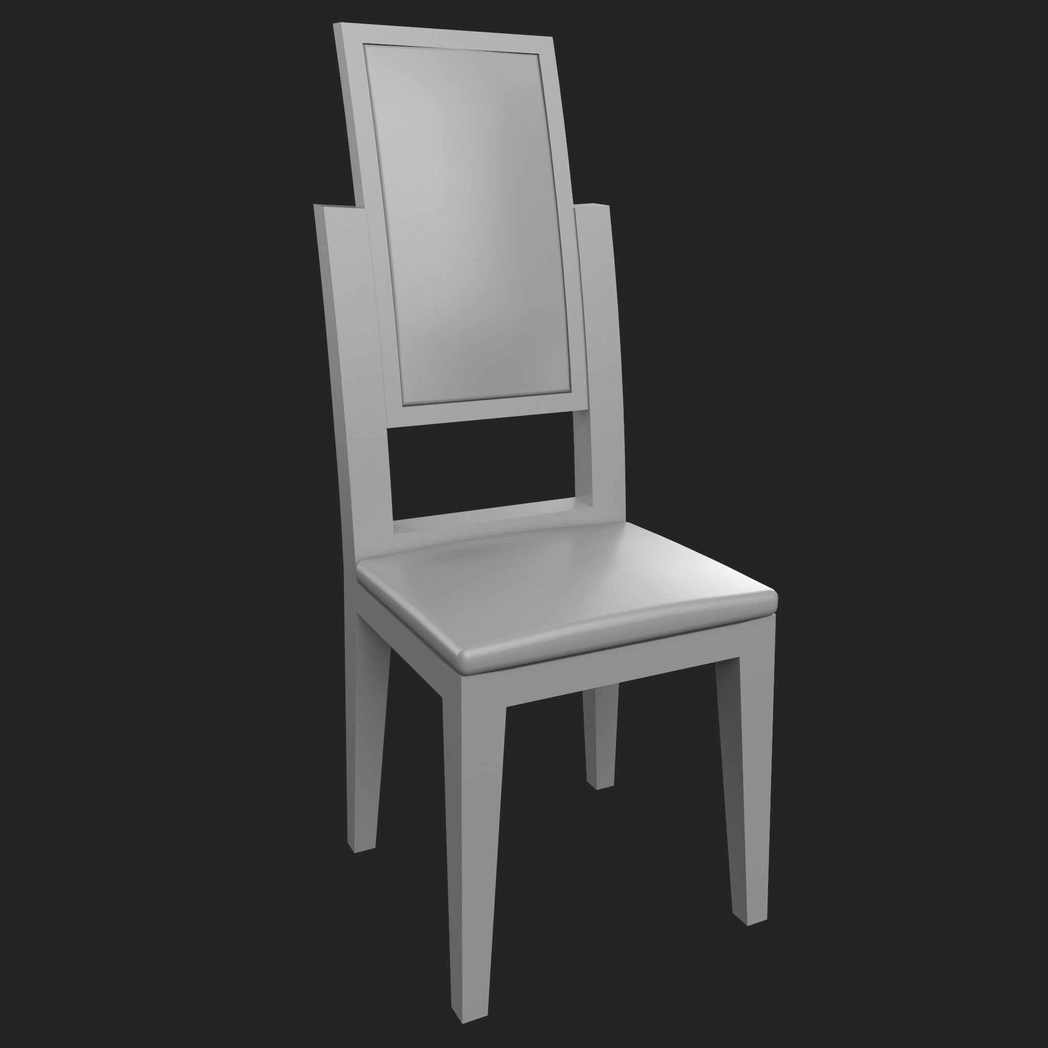 38 Wooden Chair Base Mesh Pack Low-poly 3D model_1