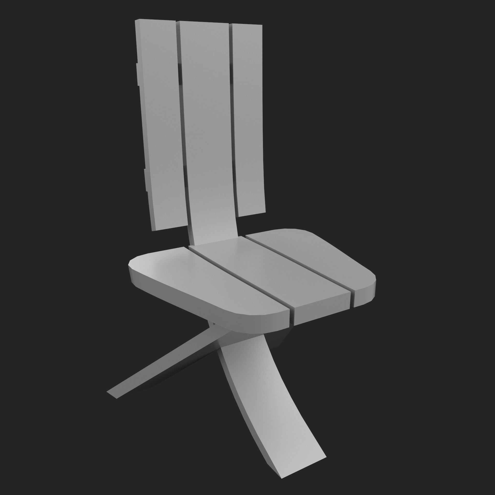 38 Wooden Chair Base Mesh Pack Low-poly 3D model_11