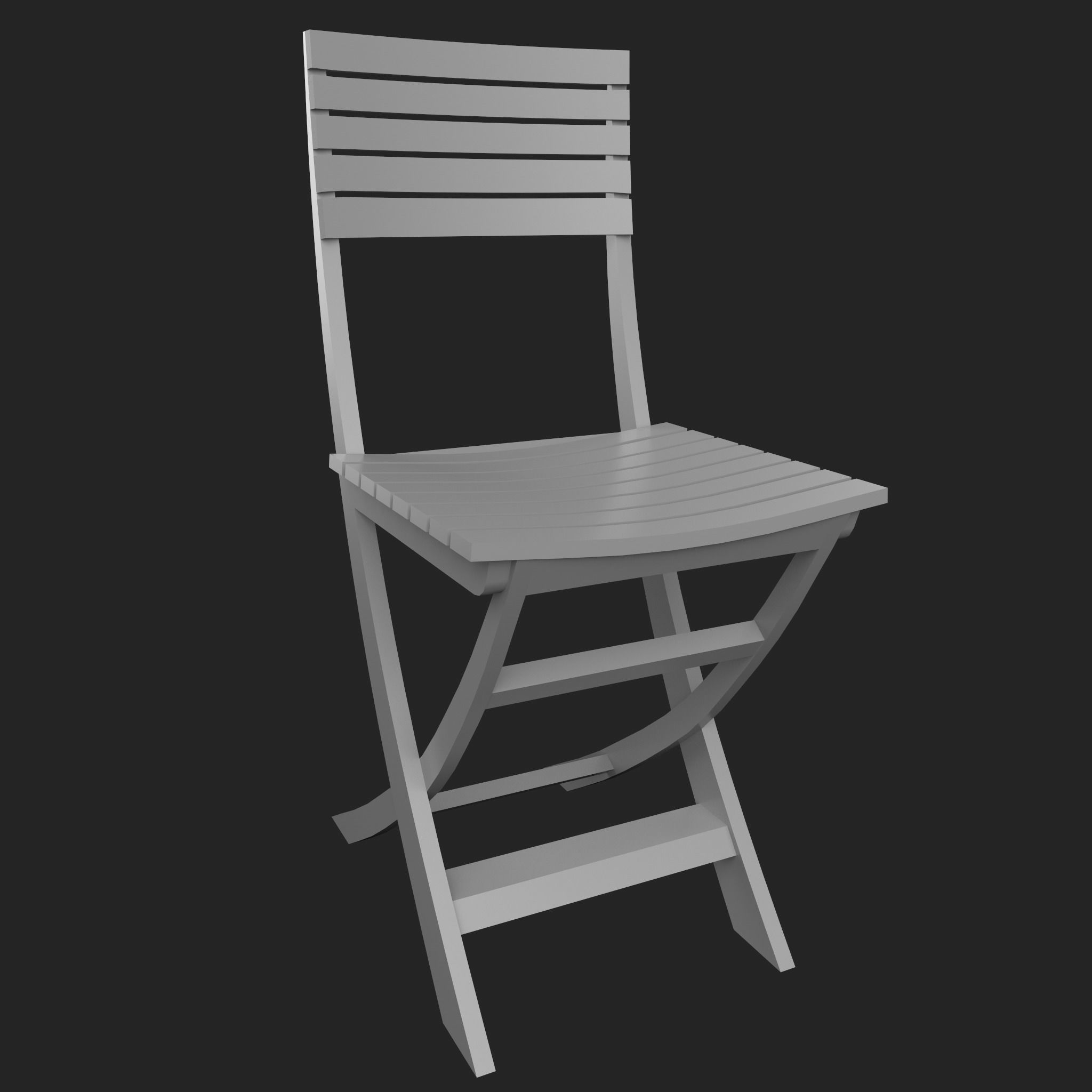 38 Wooden Chair Base Mesh Pack Low-poly 3D model_6
