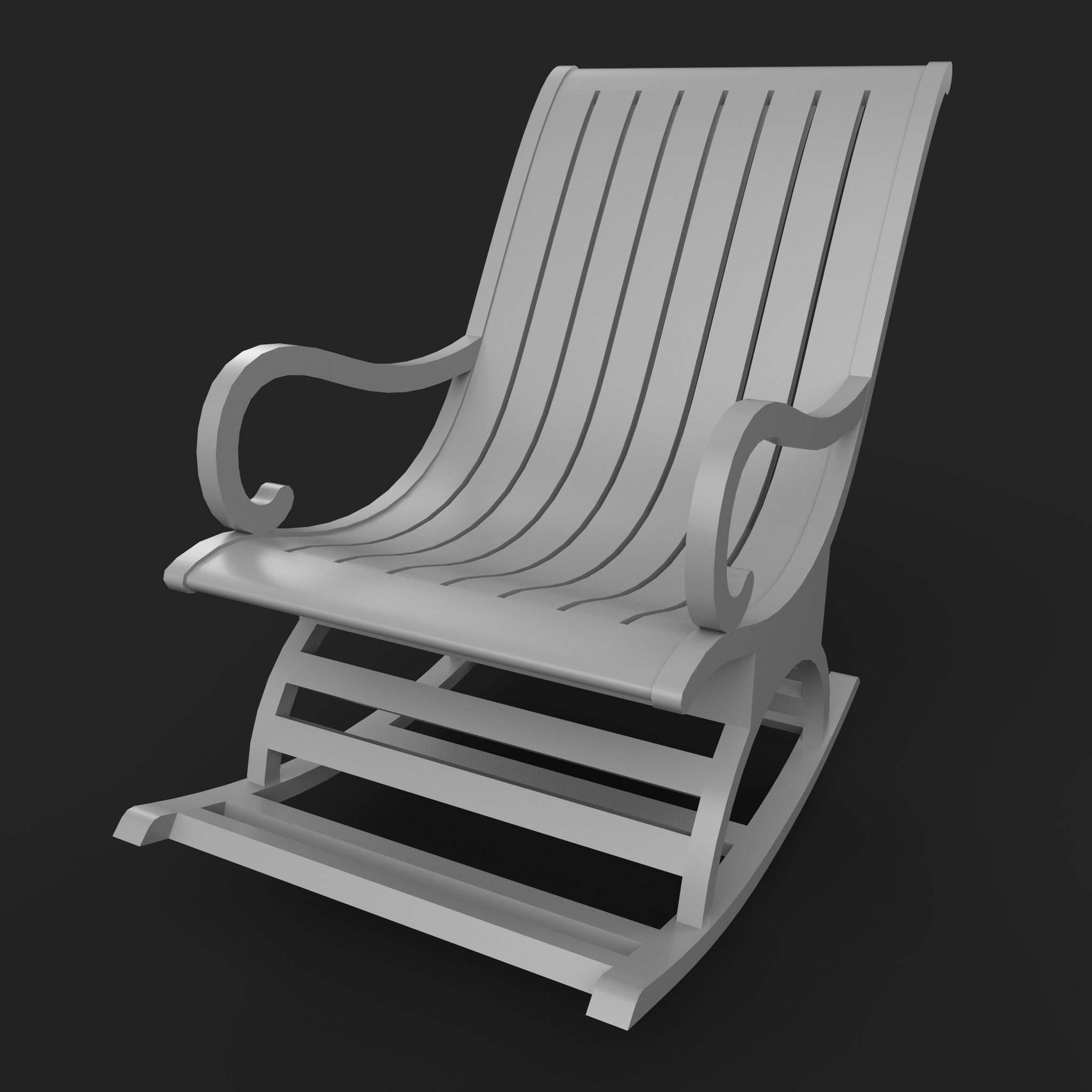 38 Wooden Chair Base Mesh Pack Low-poly 3D model_21