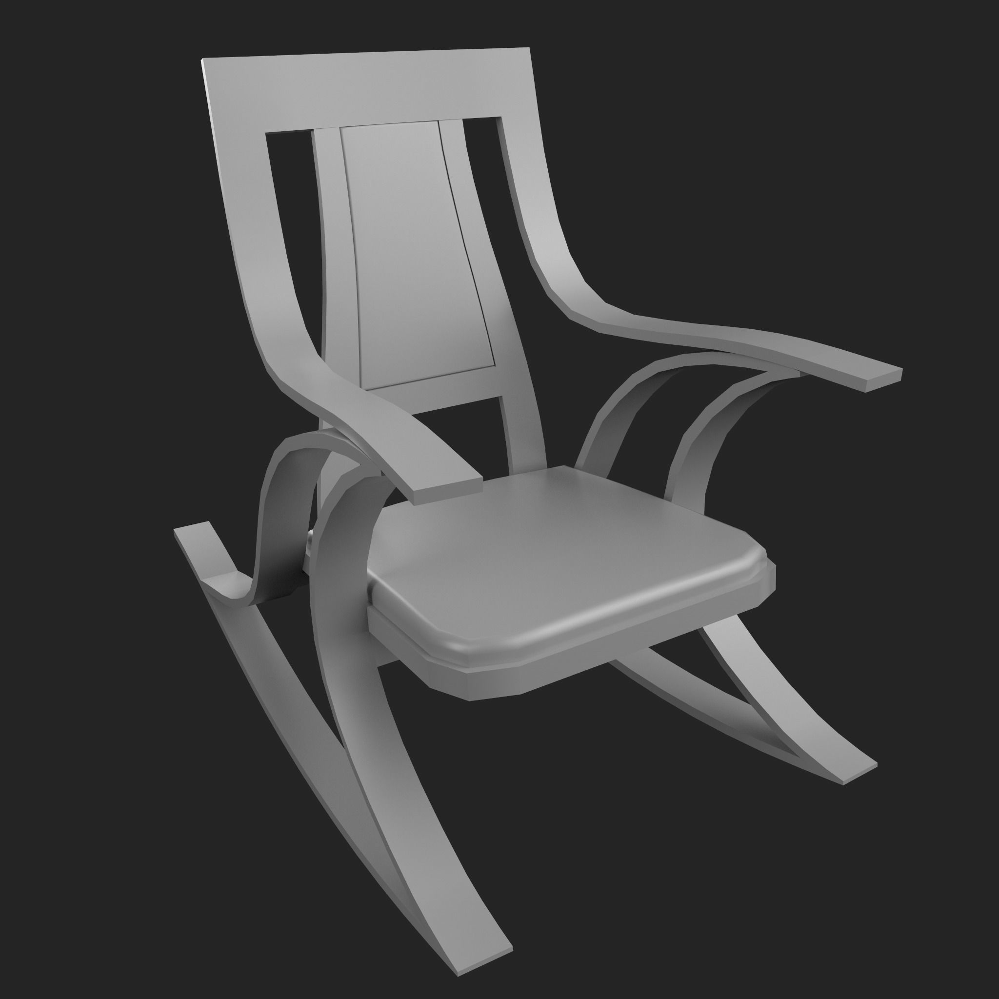 38 Wooden Chair Base Mesh Pack Low-poly 3D model_15