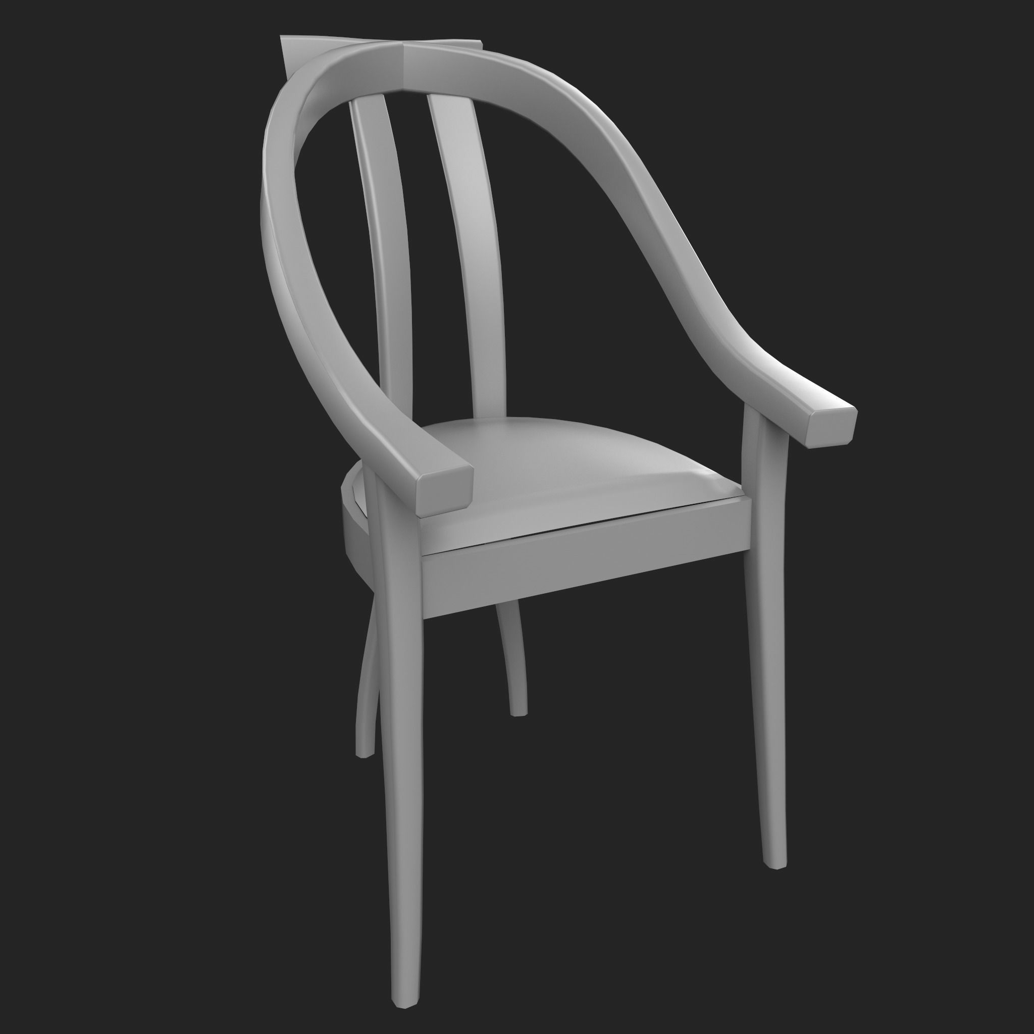 38 Wooden Chair Base Mesh Pack Low-poly 3D model_17