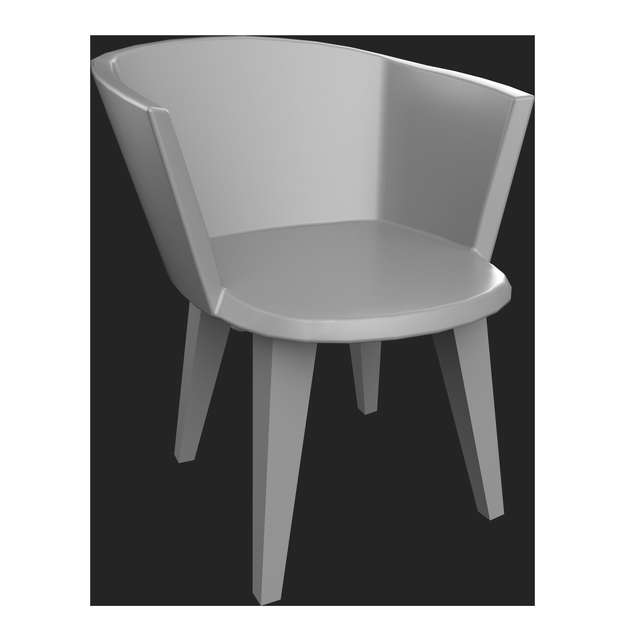 38 Wooden Chair Base Mesh Pack Low-poly 3D model_16