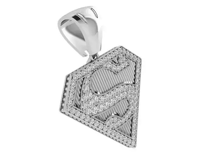 Superman Diamond Pendant 3706