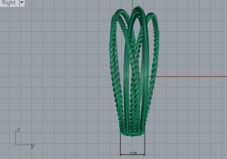 Rope Textured Bracelet 3721 3D print model_6