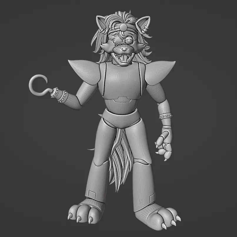 Glamrock Foxy 3D print model_0