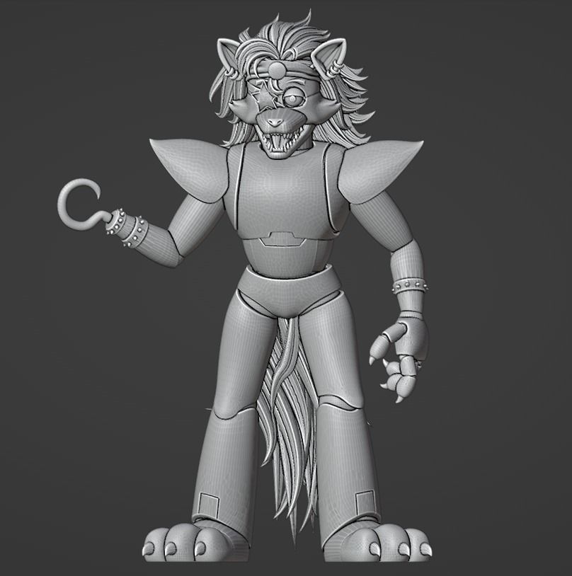 Glamrock Foxy 3D print model_4