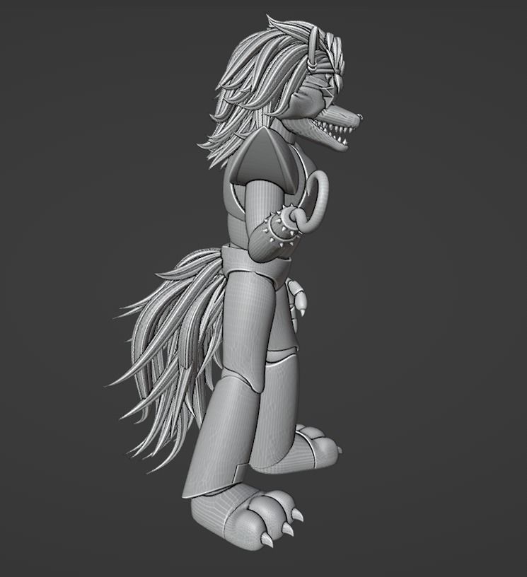 Glamrock Foxy 3D print model_3