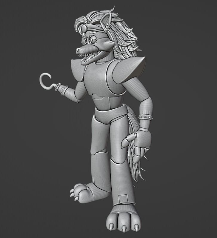 Glamrock Foxy 3D print model_1