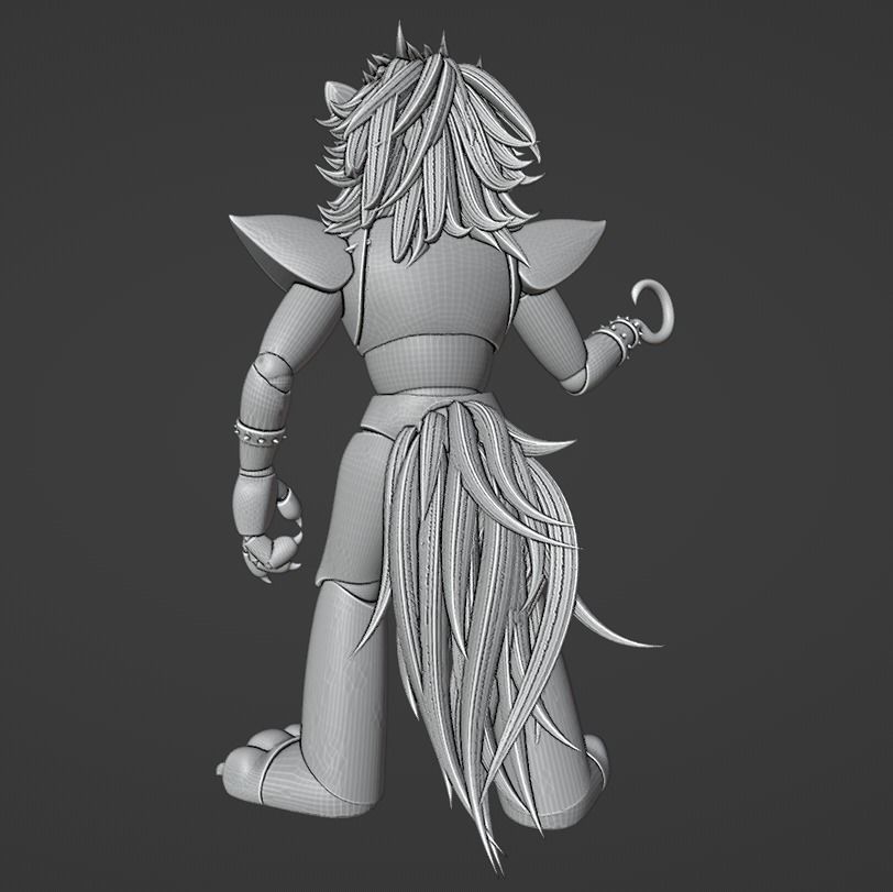 Glamrock Foxy 3D print model_2