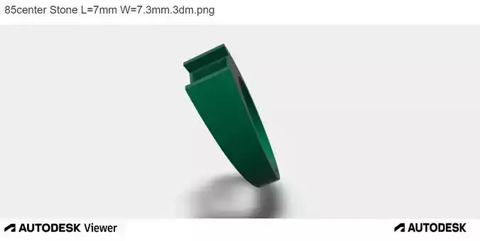 Sophisticated Mens 3D Ring Model with Square-Cut Center Stone