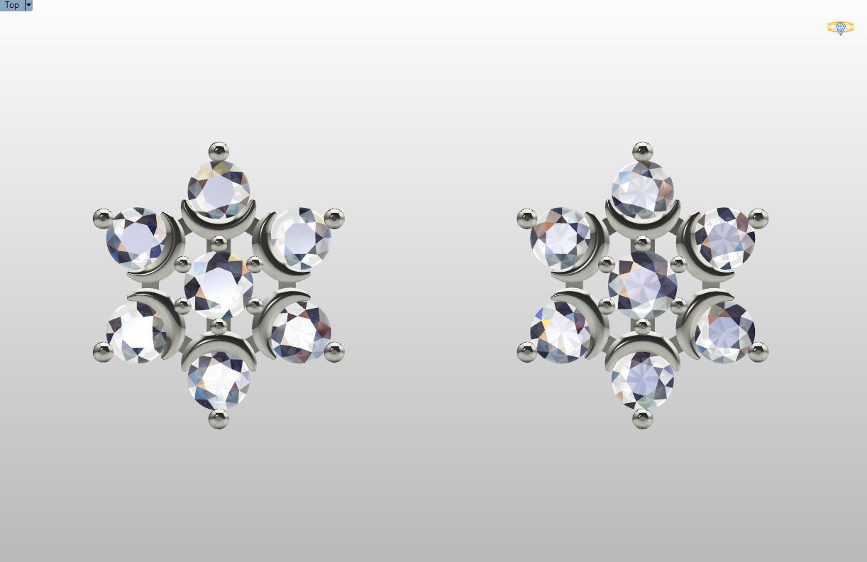 minimal and cute earring s 3D print model_56