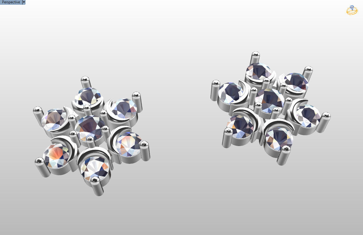 minimal and cute earring s 3D print model_45