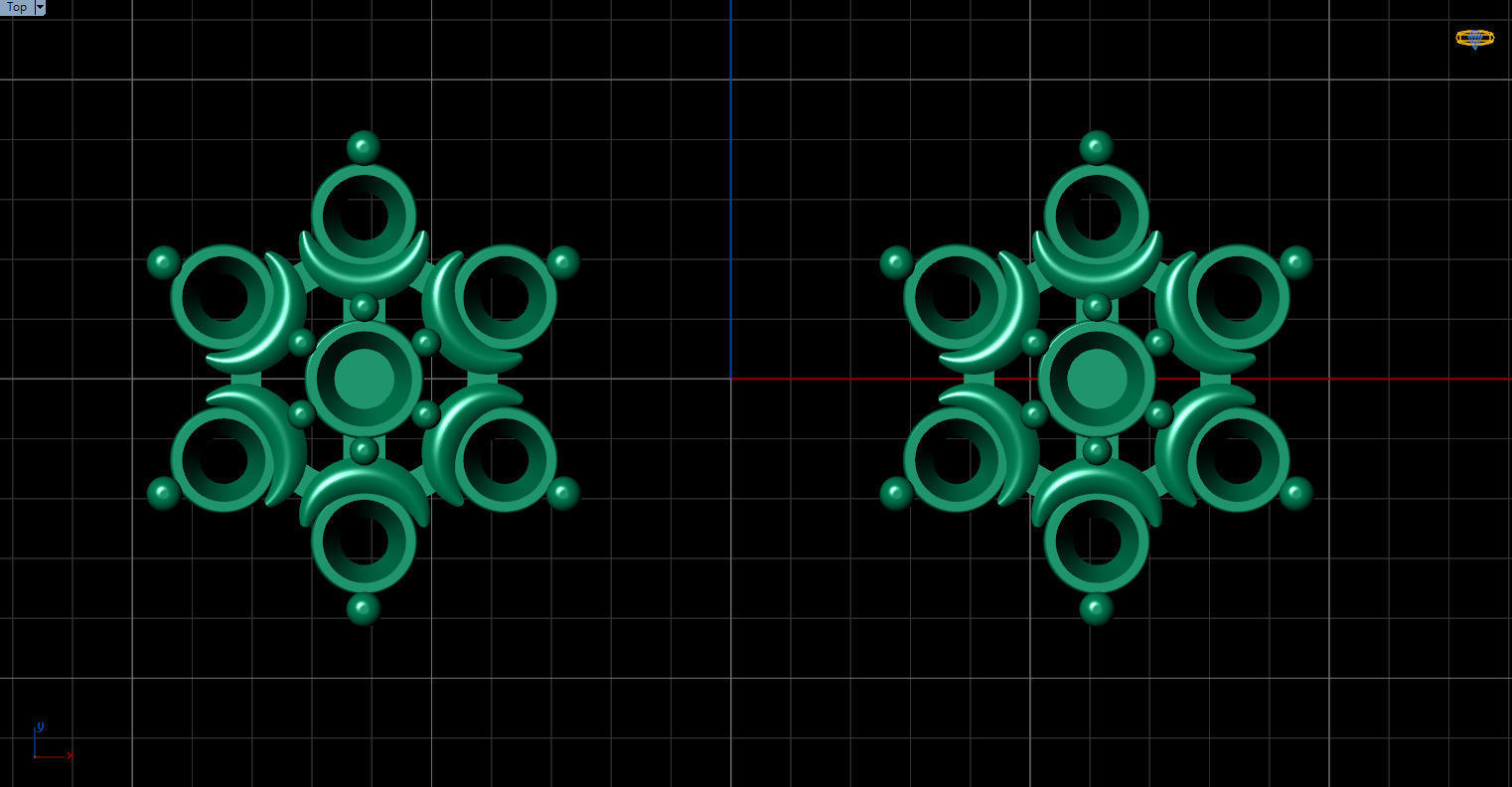 minimal and cute earring s 3D print model_26