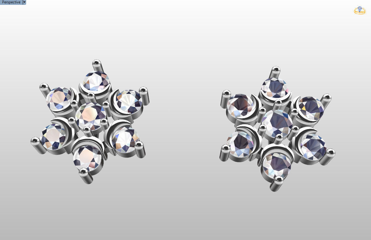 minimal and cute earring s 3D print model_43